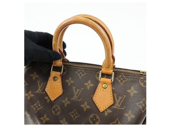 Louis Vuitton Monogram Speedy 25 Boston Bag Hand Bag Brown M41528 - vista 6