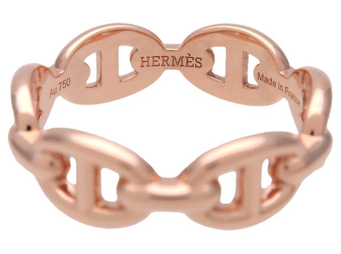 Chaîne d'ancre Hermès HERMES Chaine d'ancre Enchainee Ring PM K18 750PG Rose Gold #52 US6 - Ansicht 4