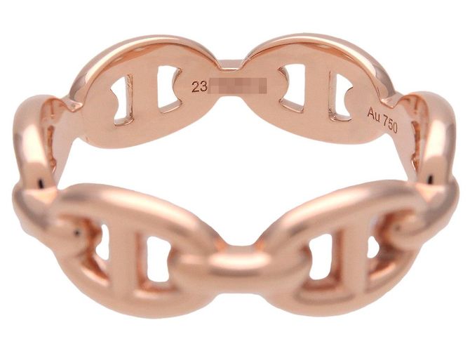 Chaîne d'ancre Hermès HERMES Chaine d'ancre Enchainee Ring PM K18 750PG Rose Gold #52 US6 - Ansicht 5