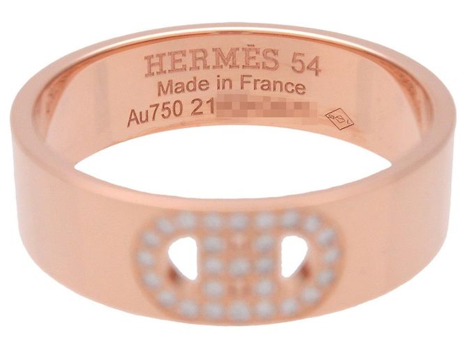 Hermès HERMES H Dunkle PM Diamantring K18 750PG Roségold #54 US7 - Ansicht 4
