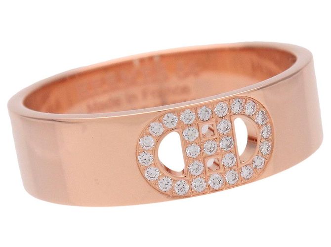 Hermès HERMES H Dunkle PM Diamantring K18 750PG Roségold #54 US7 - Ansicht 5