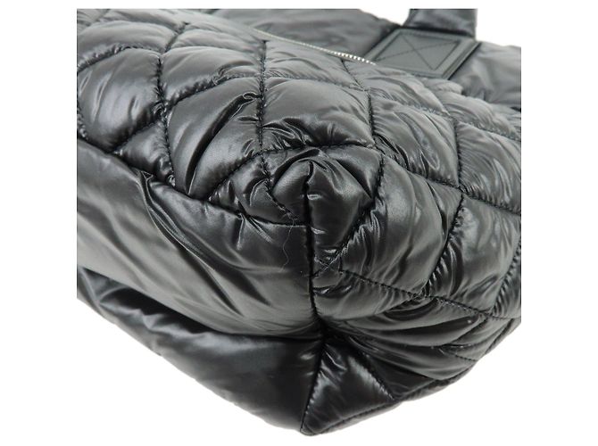 CHANEL COCO Cocoon PM Piccola Borsa Tote in Nylon Borsa a Mano Nera A48610 - vista 6