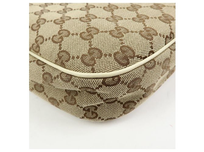 Borsa a tracolla e borsa a mano GUCCI GG Canvas Leather Beige Ivory 153010 - vista 14