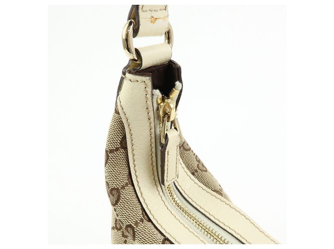 Borsa a tracolla e borsa a mano GUCCI GG Canvas Leather Beige Ivory 153010 - vista 18