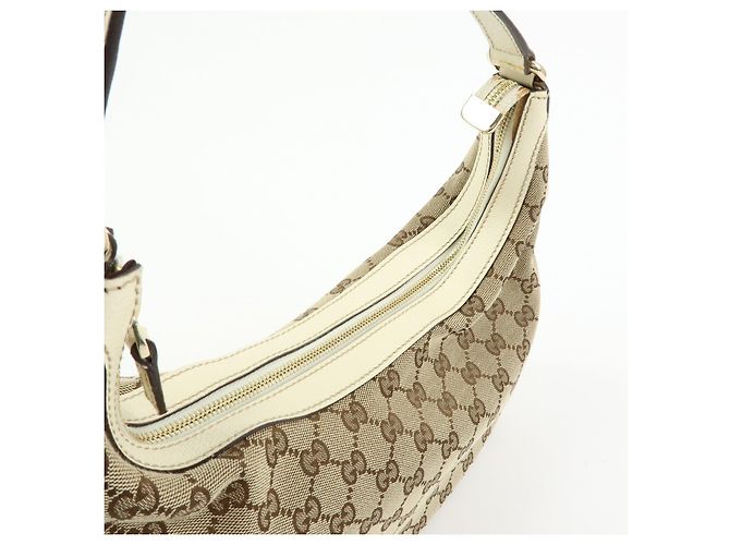Borsa a tracolla e borsa a mano GUCCI GG Canvas Leather Beige Ivory 153010 - vista 19