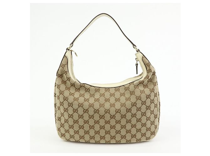 Borsa a tracolla e borsa a mano GUCCI GG Canvas Leather Beige Ivory 153010 - vista 2