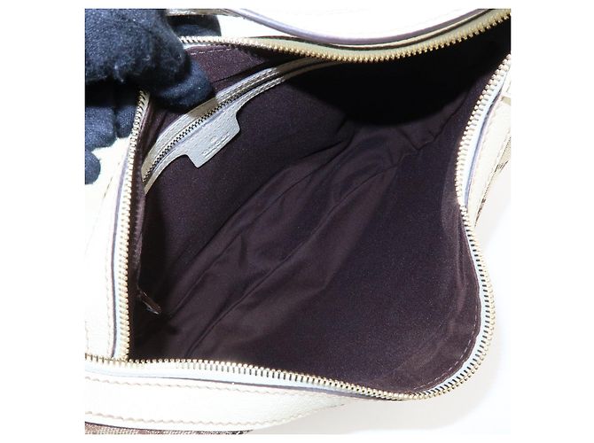 Borsa a tracolla e borsa a mano GUCCI GG Canvas Leather Beige Ivory 153010 - vista 21