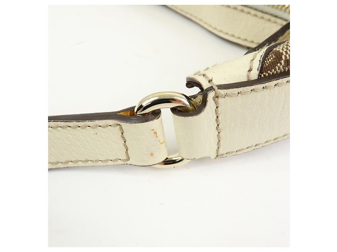 Borsa a tracolla e borsa a mano GUCCI GG Canvas Leather Beige Ivory 153010 - vista 8