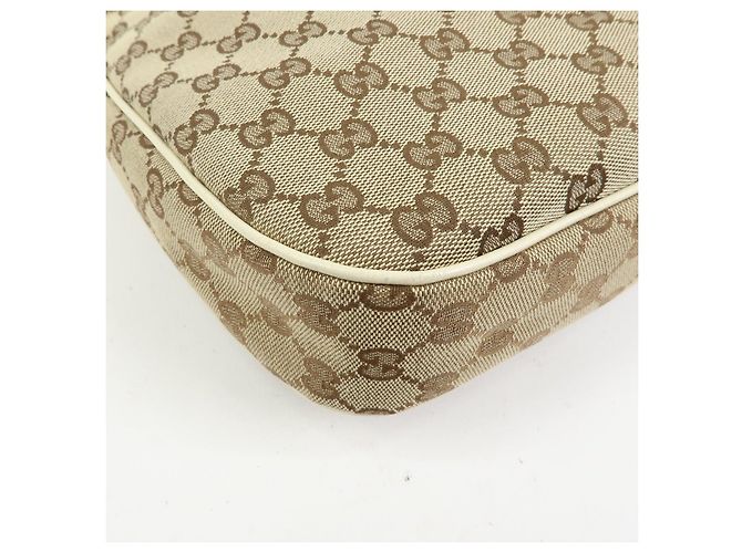 Borsa a tracolla e borsa a mano GUCCI GG Canvas Leather Beige White 153010 - vista 8