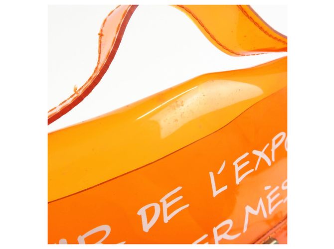 Hermès Borsa a mano HERMES Vinyl Kelly Clear Trasparente Arancione - vista 16