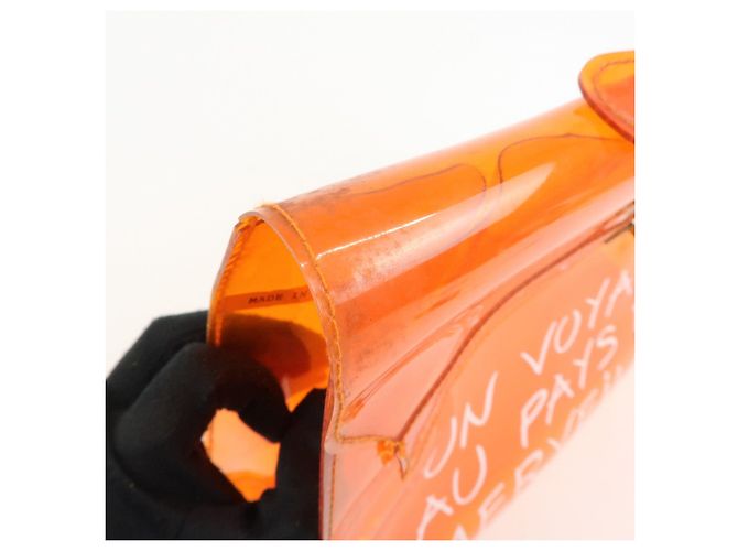 Hermès Borsa a mano HERMES Vinyl Kelly Clear Trasparente Arancione - vista 18