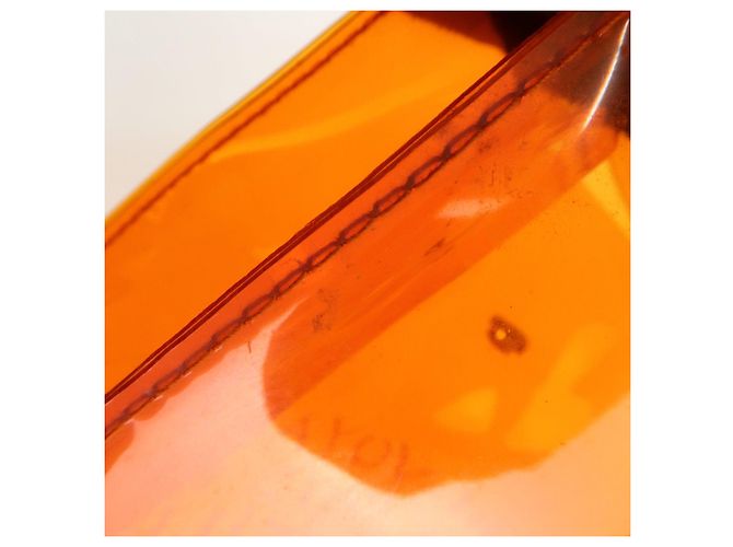 Hermès Borsa a mano HERMES Vinyl Kelly Clear Trasparente Arancione - vista 20