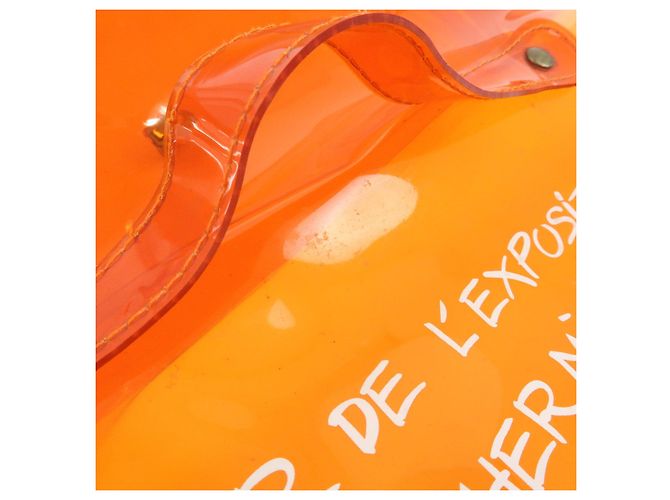 Hermès Borsa a mano HERMES Vinyl Kelly Clear Trasparente Arancione - vista 21
