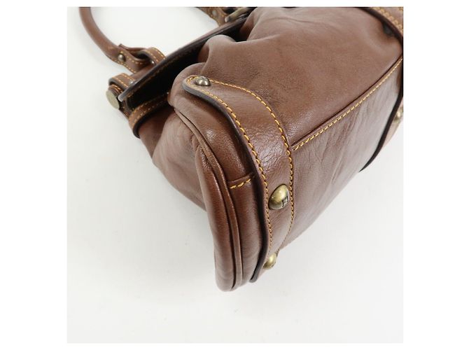 FENDI Zucca Leather Borsa Magic Hand Bag Brown 8BN143 - vista 12