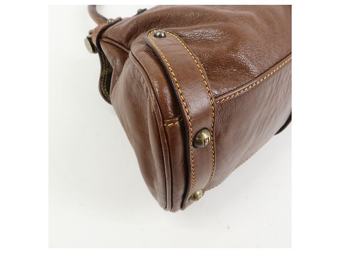 FENDI Zucca Leather Borsa Magic Hand Bag Brown 8BN143 - vista 14
