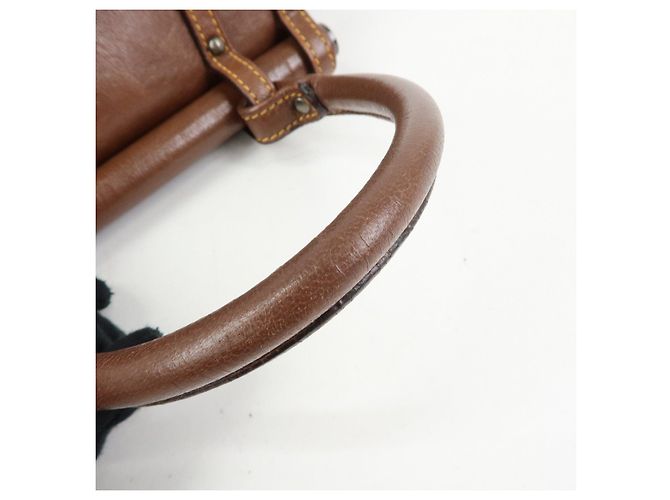 FENDI Zucca Leather Borsa Magic Hand Bag Brown 8BN143 - vista 8