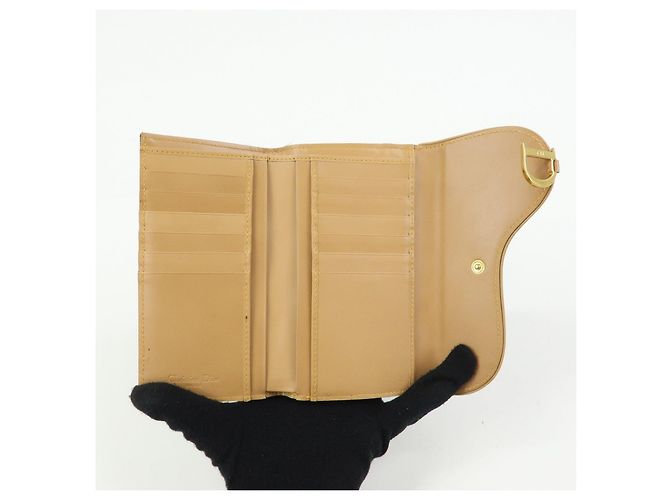 Cartera larga bi-fold Christian Dior Saddle de denim y cuero Azul - vista 15