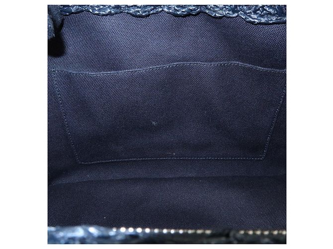 PRADA Borsa Tote 2Way in Raffia con Logo Triangolare Beige Arancione Nero 1BG889 - vista 19