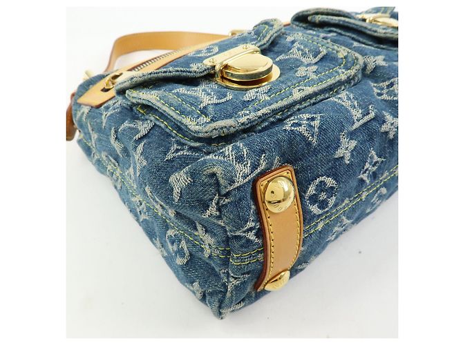 Louis Vuitton Monogram Denim Baggy PM 2Way Bag Shoulder Bag Blue M95049 - vista 10