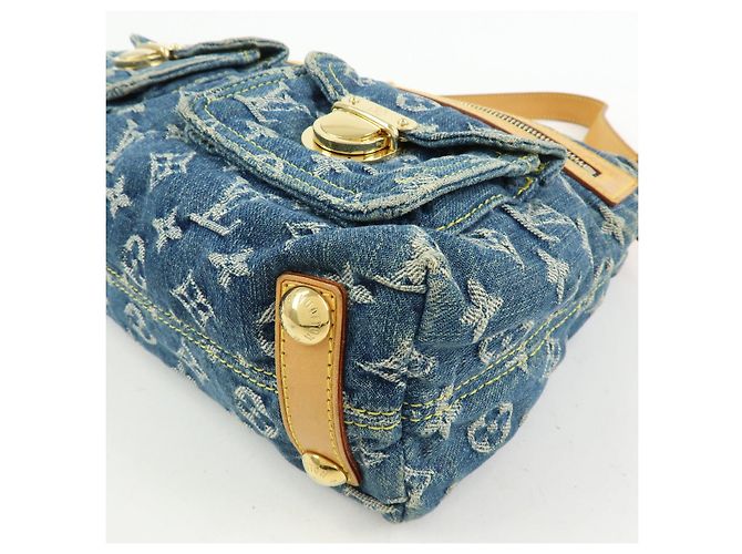 Louis Vuitton Monogram Denim Baggy PM 2Way Bag Shoulder Bag Blue M95049 - vista 11