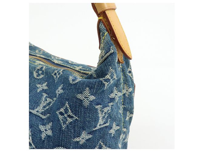 Louis Vuitton Monogram Denim Baggy PM 2Way Bag Shoulder Bag Blue M95049 - vista 16