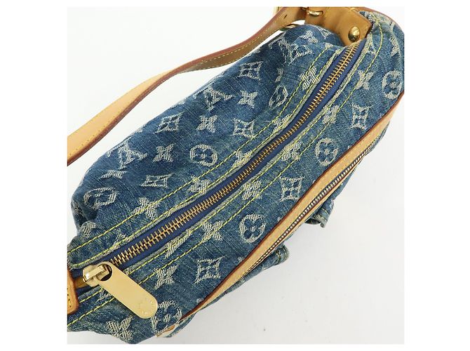 Louis Vuitton Monogram Denim Baggy PM 2Way Bag Shoulder Bag Blue M95049 - vista 17