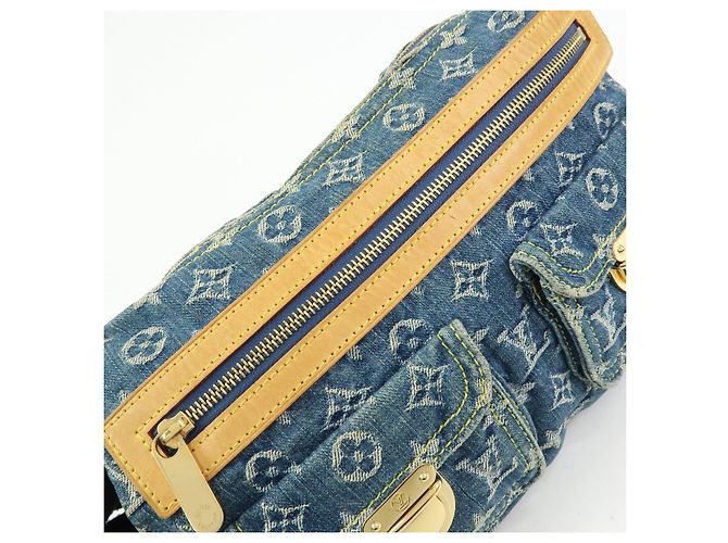 Louis Vuitton Monogram Denim Baggy PM 2Way Bag Shoulder Bag Blue M95049 - vista 19