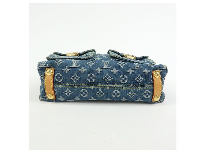 Louis Vuitton Monogram Denim Baggy PM 2Way Bag Shoulder Bag Blue M95049 - vista 5