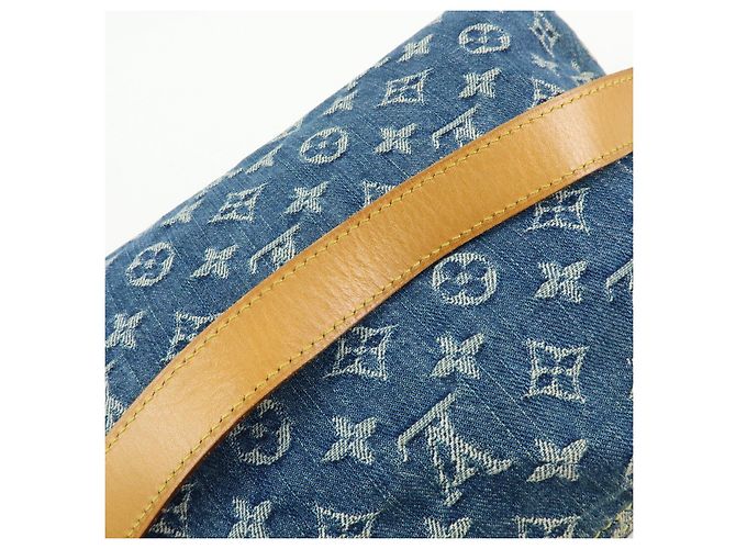 Louis Vuitton Monogram Denim Baggy PM 2Way Bag Shoulder Bag Blue M95049 - vista 8