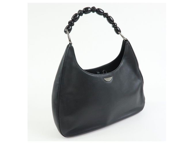 Borsa a tracolla e borsa a mano Christian Dior Malice Pearl in pelle Nero - vista 4