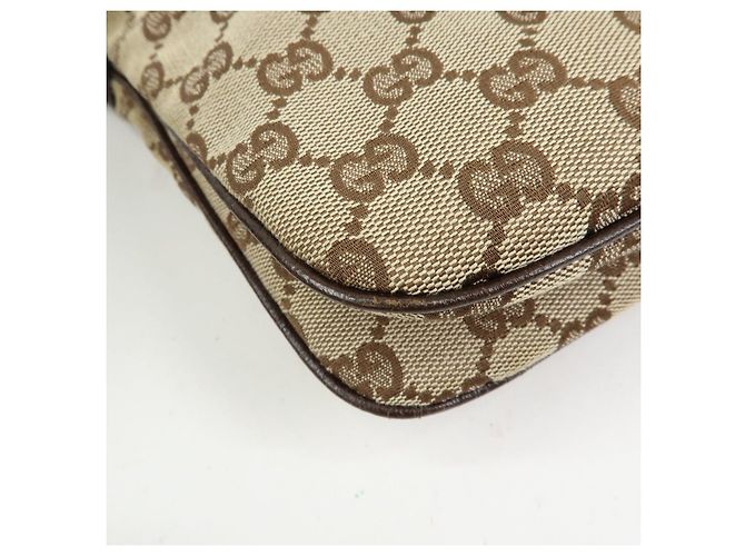 Borsa a tracolla e borsa a mano GUCCI Sherry GG Canvas Leather Brown 145812 - vista 10