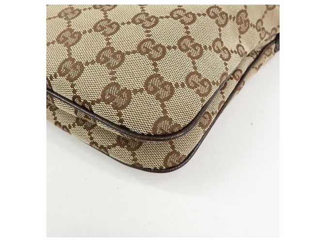 Borsa a tracolla e borsa a mano GUCCI Sherry GG Canvas Leather Brown 145812 - vista 11