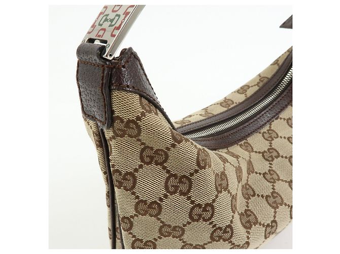 Borsa a tracolla e borsa a mano GUCCI Sherry GG Canvas Leather Brown 145812 - vista 13
