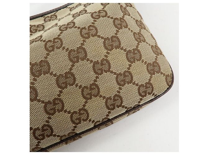 Borsa a tracolla e borsa a mano GUCCI Sherry GG Canvas Leather Brown 145812 - vista 14