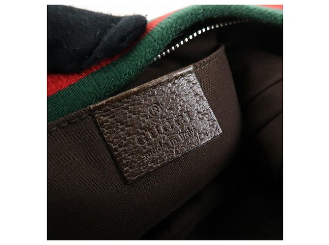 Borsa a tracolla e borsa a mano GUCCI Sherry GG Canvas Leather Brown 145812 - vista 19
