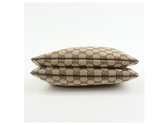 Borsa a tracolla e borsa a mano GUCCI Sherry GG Canvas Leather Brown 145812 - vista 5