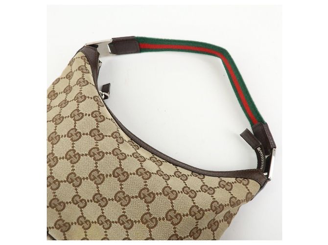 Borsa a tracolla e borsa a mano GUCCI Sherry GG Canvas Leather Brown 145812 - vista 6
