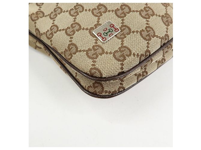 Borsa a tracolla e borsa a mano GUCCI Sherry GG Canvas Leather Brown 145812 - vista 8