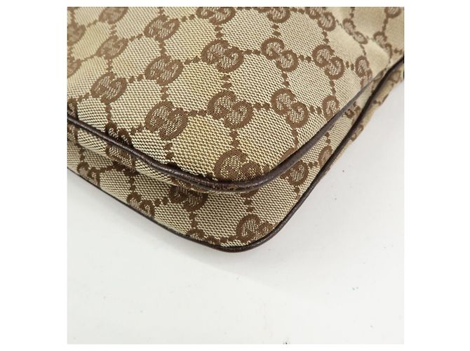 Borsa a tracolla e borsa a mano GUCCI Sherry GG Canvas Leather Brown 145812 - vista 9
