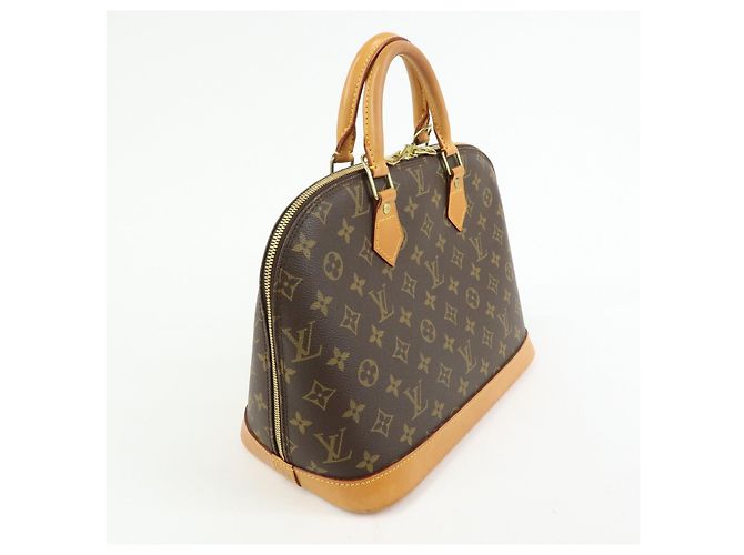 Louis Vuitton Monogram Alma PM Canvas Leather Hand Bag Brown M51130 - vista 4