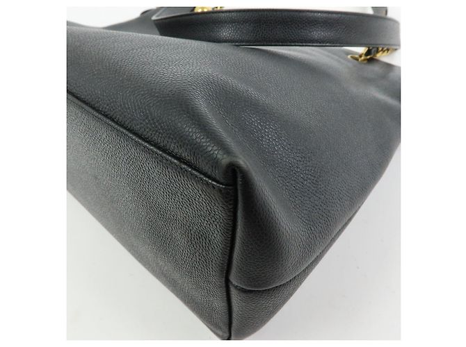 CHANEL COCO Mark Caviarskin Chain Shoulder Bag Tote Bag Black A03578 - view 10