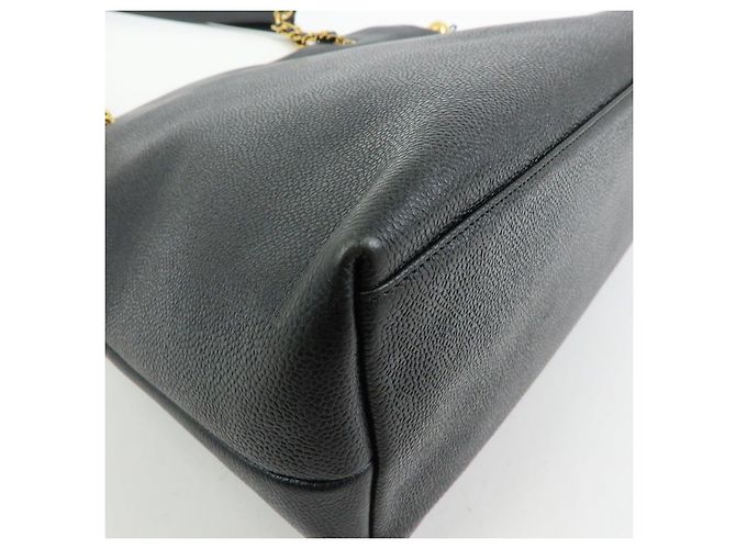 CHANEL COCO Mark Caviarskin Chain Shoulder Bag Tote Bag Black A03578 - view 11