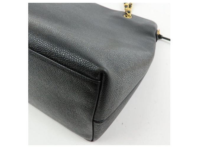 CHANEL COCO Mark Caviarskin Chain Shoulder Bag Tote Bag Black A03578 - view 12