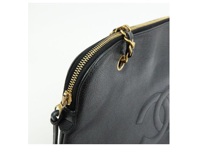 CHANEL COCO Mark Caviarskin Chain Shoulder Bag Tote Bag Black A03578 - view 13