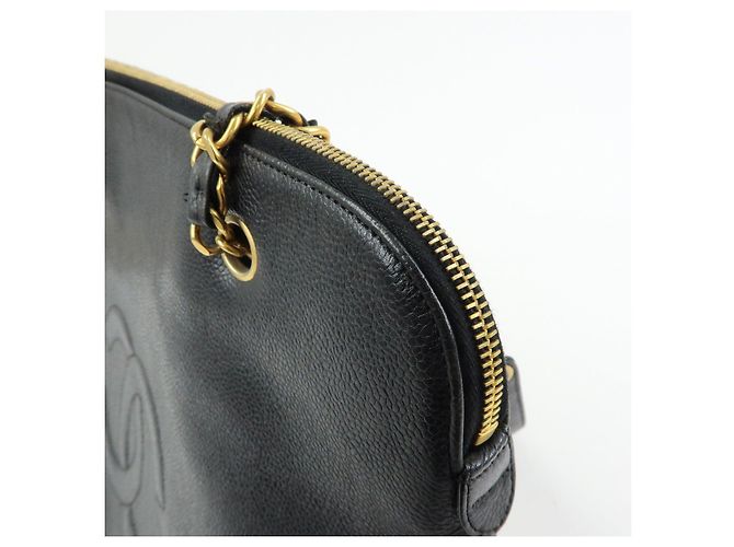 CHANEL COCO Mark Caviarskin Chain Shoulder Bag Tote Bag Black A03578 - view 14