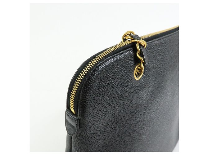 CHANEL COCO Mark Caviarskin Chain Shoulder Bag Tote Bag Black A03578 - view 15