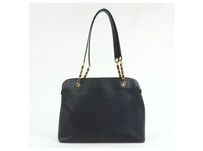 CHANEL COCO Mark Caviarskin Chain Shoulder Bag Tote Bag Black A03578 - view 2