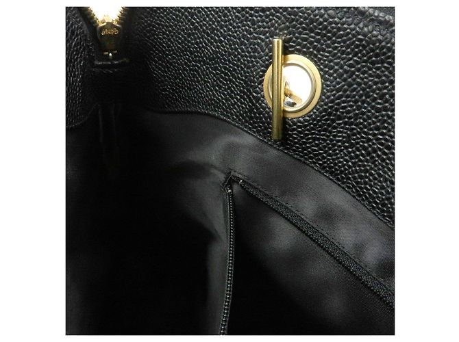 CHANEL COCO Mark Caviarskin Chain Shoulder Bag Tote Bag Black A03578 - view 22