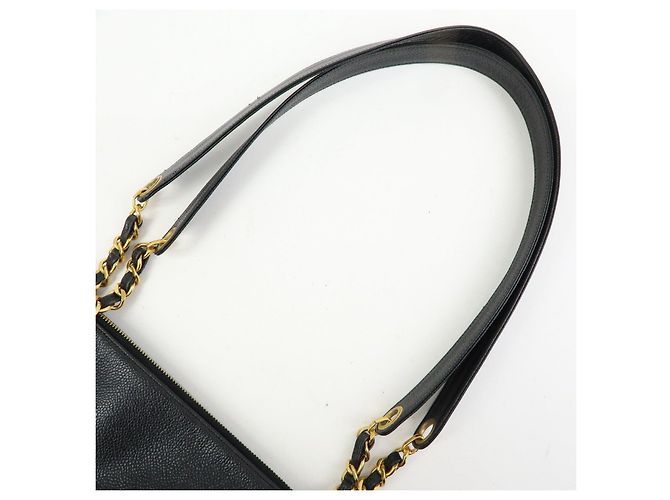 CHANEL COCO Mark Caviarskin Chain Shoulder Bag Tote Bag Black A03578 - view 6