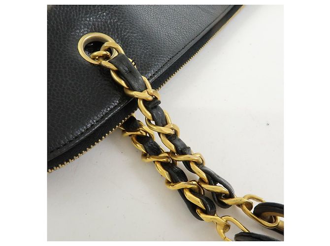 CHANEL COCO Mark Caviarskin Chain Shoulder Bag Tote Bag Black A03578 - view 7